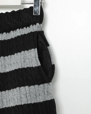 Striped knit shorts