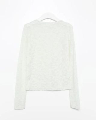 Flower sheer T-shirt