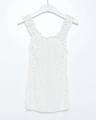 Polka Dot Ribbon Tie Camisole