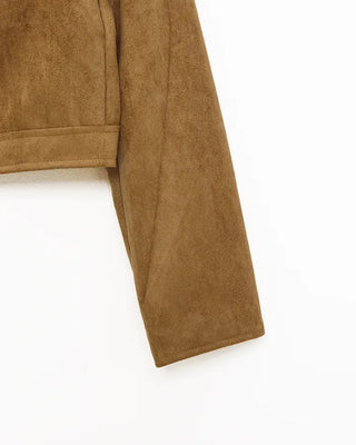 Suede cropped jacket