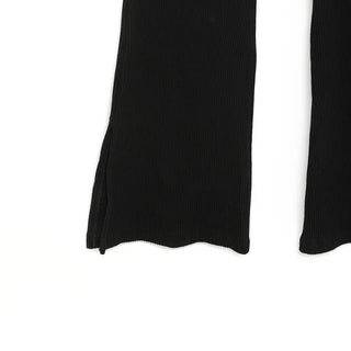 Side-slit bootcut pants