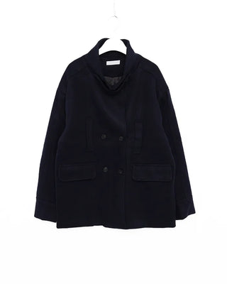 Throat latch quilted inner midi reef coat