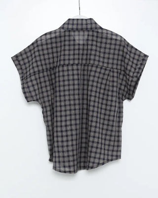 Checkered short-sleeved shirt