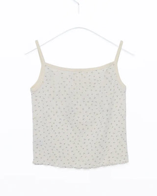 Sleeveless dress with ruffled hem and buttons