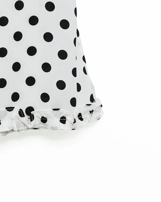 Polka Dot Frill Midi Skirt