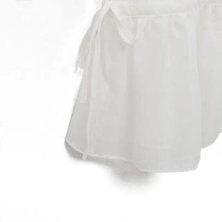 See-through camisole shirred dress