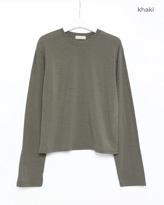 Brushed round neck T-shirt