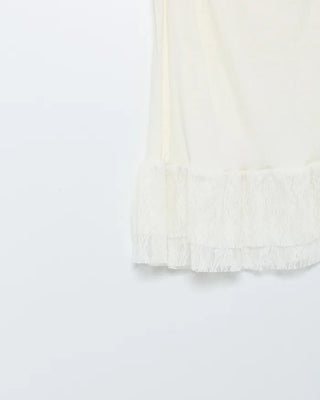 Lace sleeveless top & T-shirt set