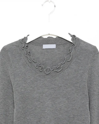 Wave puff knit T-shirt