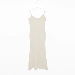 Cable knit long dress