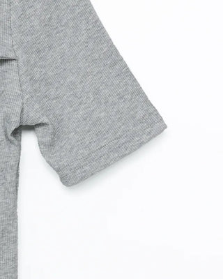 Off-shoulder front twist t-shirt