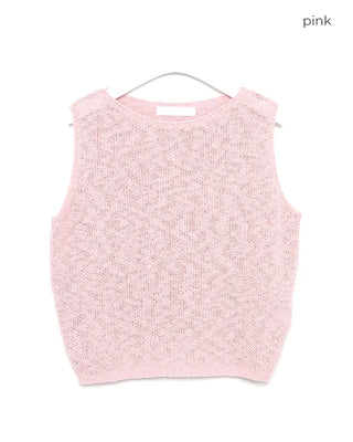 Linen knit sleeveless dress