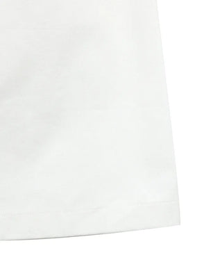 Back-slit cotton long skirt