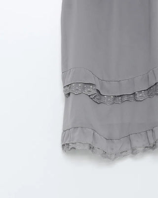 Chiffon lace frill camisole dress