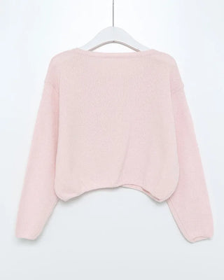 Round neck basic cardigan