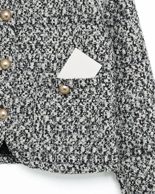 Tweed round jacket