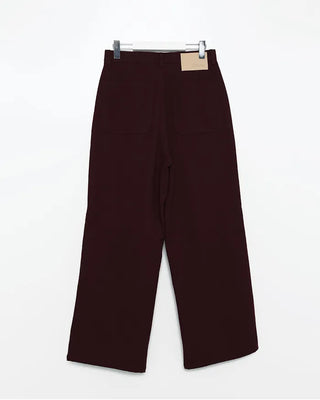 Colored denim wide-leg pants