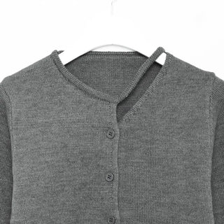 Slit detail cardigan