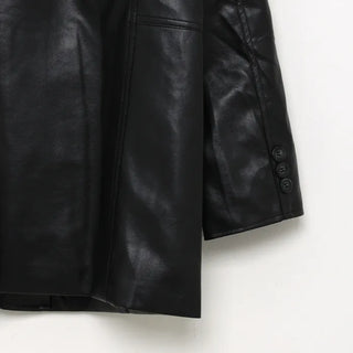 Half leather jacket