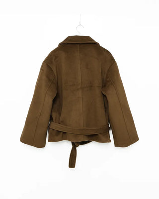 Trench-style mid-length jacket