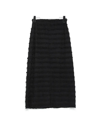 Wave frill long skirt