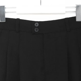 Two-button pleated slacks