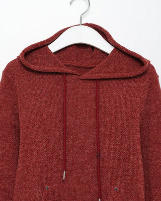 Slim-fit knit hoodie