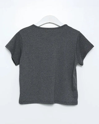 Argyle print short-sleeve T-shirt
