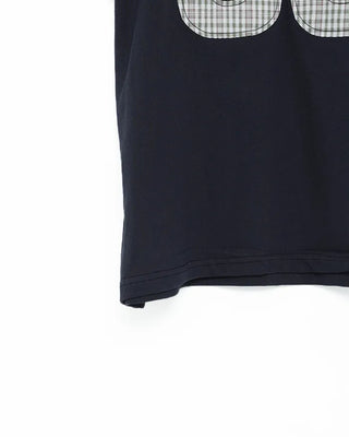 (Unisex) Number Patch Work Loose Fit Short Sleeve T-Shirt