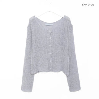 Ribbed sheer cardigan