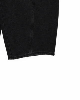 (Unisex) Center Seam Washed Balloon Denim Pants