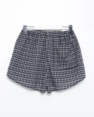 Checked drawstring waist shorts