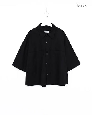 Pocket Loose Fit Crop Shirt