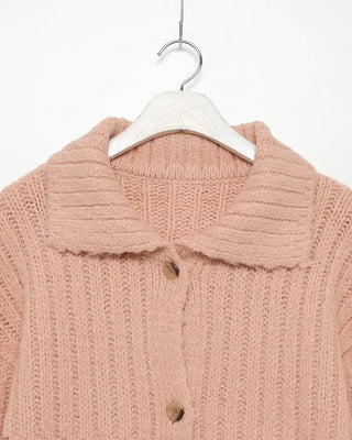 Ribbed Collar Pocket Cardigan