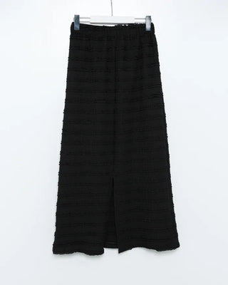 Frilled elastic waist long skirt