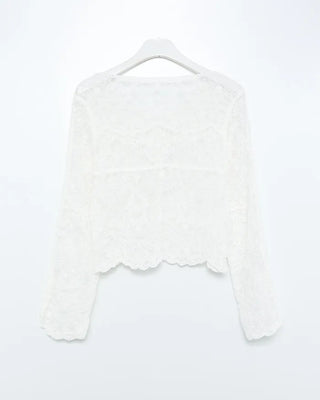 Lace sheer cardigan