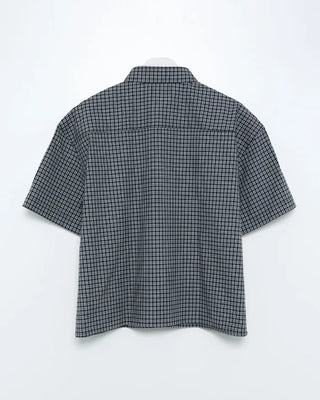 Small check half shirt