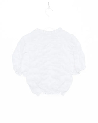 Embossed puff blouse