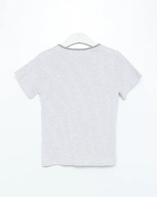 Striped crew neck T-shirt
