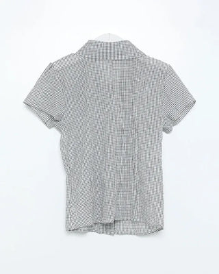 Slim-fit check short-sleeve shirt