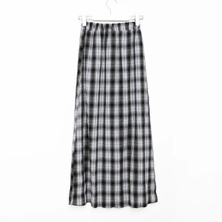 Checked Easy Long Skirt