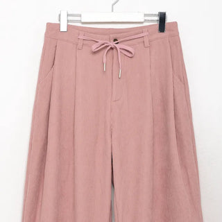 Corduroy strap wide pants