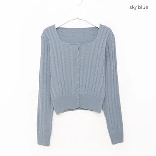 Cable knit cardigan