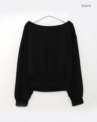 Boat neck sweatshirt