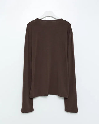 Fingerhole Henley Neck Long Sleeve T-Shirt