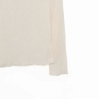 Patterned sheer long T-shirt