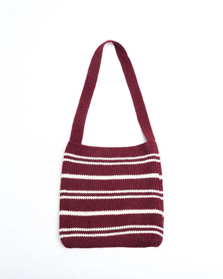 Striped knit bag