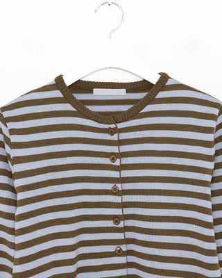 Two-tone striped cardigan