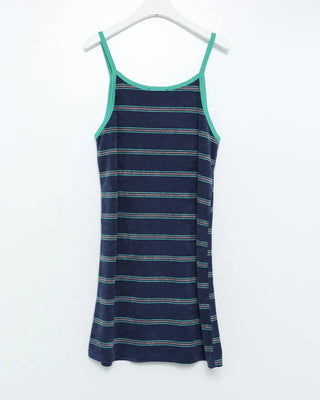 Two-tone striped mini camisole dress