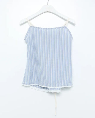 Two-tone striped gathered camisole